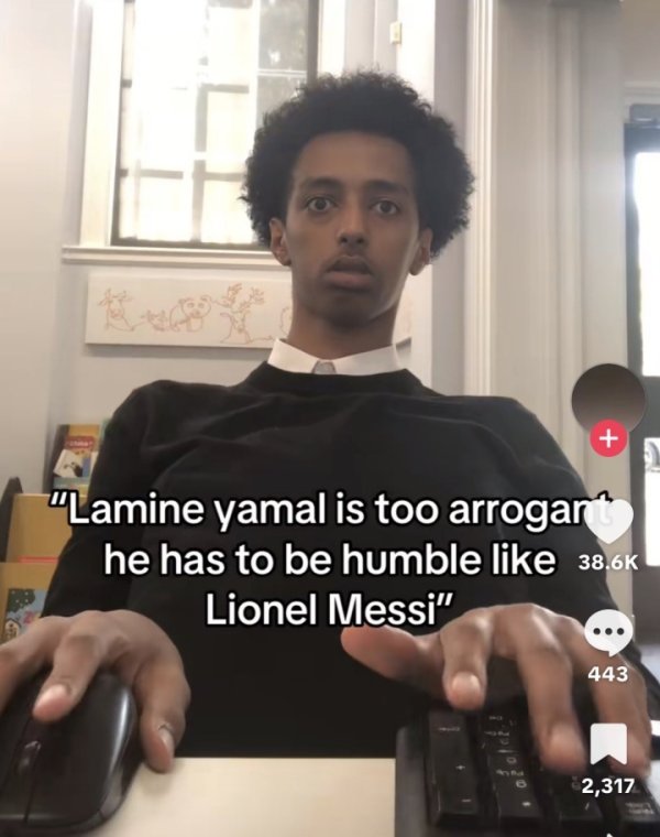 保持谦逊！亚马尔点赞TikTok：亚马尔太傲慢，他需像梅西一样谦逊